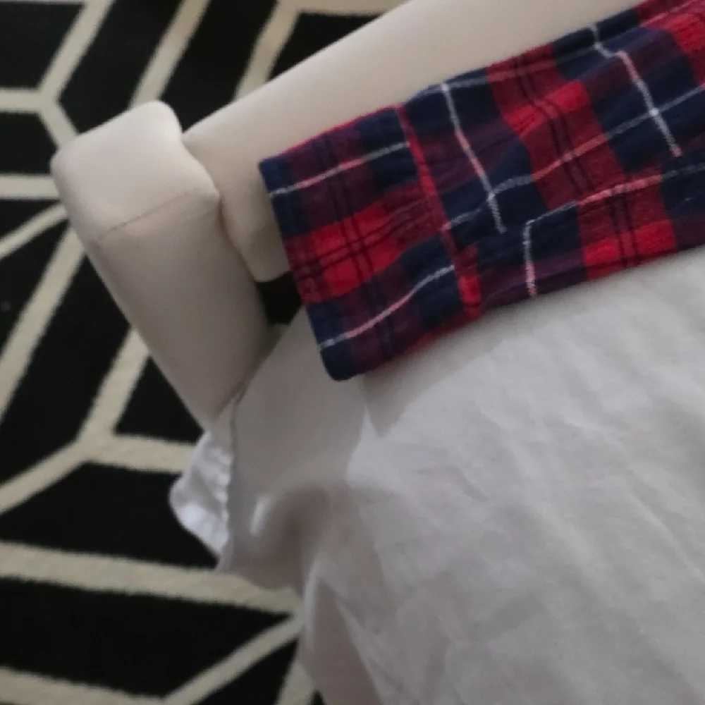 J. Crew Red and Navy Plaid Flannel Shirt